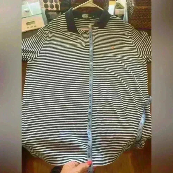 Polo by Ralph Lauren Size Medium Navy and White Striped - Picture 9 of 9